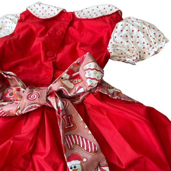 NEW Oh Shana! Gingerbread Apron Style Dress 7/8 - Picture 8 of 12